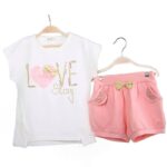 Lányka nyári együttes póló+rövidnadrág