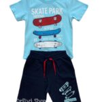 Gördeszka mintás fiú nyári együttes