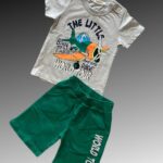 Helikopter mintás kisfiú nyári együttes