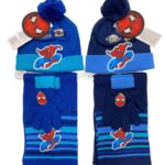 Spider-man kötött sapka szett (sapka+kesztyű+sál)