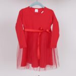 Piros tüllös alkalmi ruha