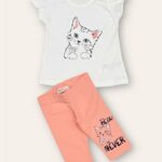 Cica mintás nyári együttes 3/4-es leggingel