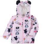 Minnie bébi polárbéléses kabát rózsaszínben