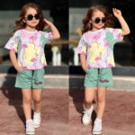 Flamingó mintás nyári együttes