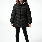 Lányka téli kabát fekete