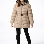 Lányka téli kabát bézs