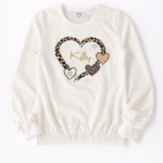 Killy-hosszú ujjú pamut felső gumis derékkal