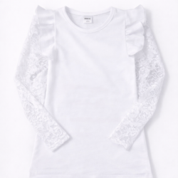 Fodros csipke ujjú alkalmi felső