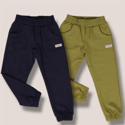 Kisfiú pamut melegítő nadrág – kék / pisztácia