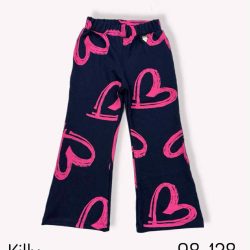 Killy farmerhatású trapéznadrág kislányoknak – szivecske mintával 💙✨
