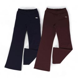 Trapéz szárú bolyhos legging – sötétkék és barna színben