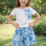 Lányka nyári szett, póló+rövidnadrág